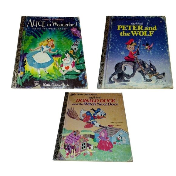 Vintage Lot of 3 Little Golden Books Walt Disney - 1976 & 1977 - Picture 2 of 16
